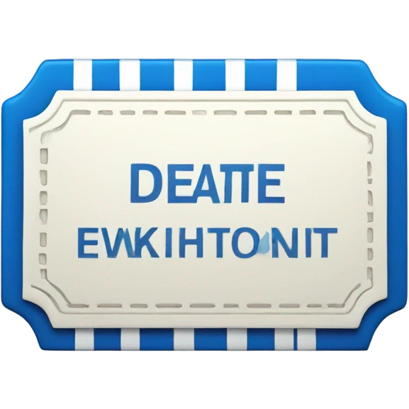 White and blue ticket emoji