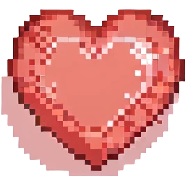 red heart pixel art retro emoji