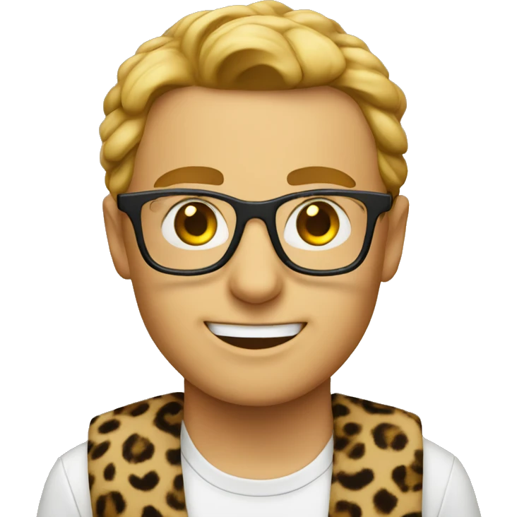 Leopard nerd emoji