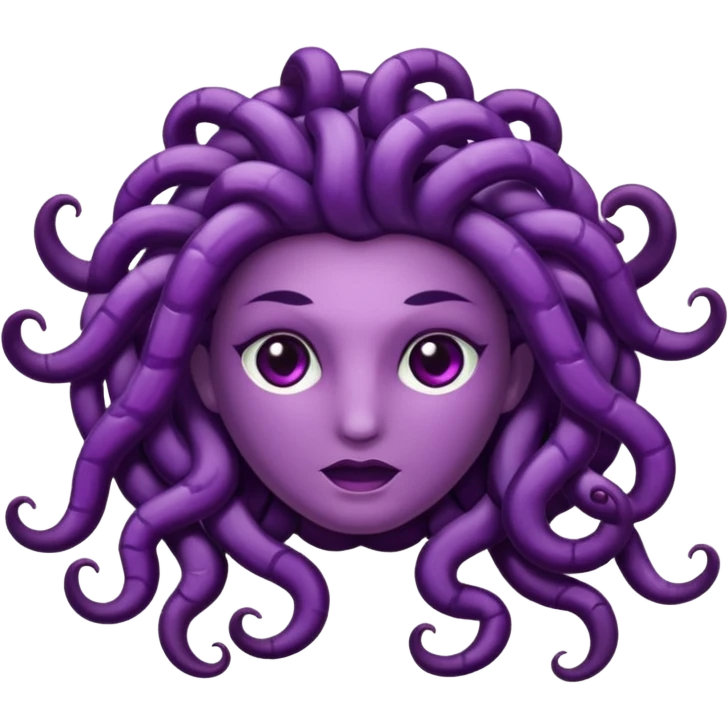 Hazme una medusa con piel de uva morada emoji