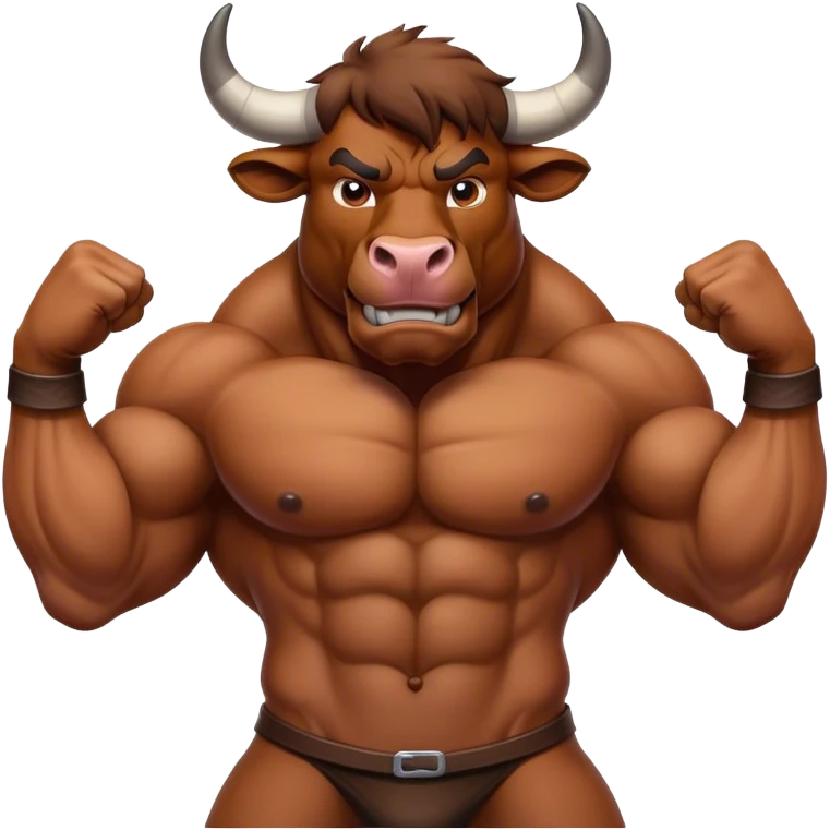 Bull flexing muscles emoji