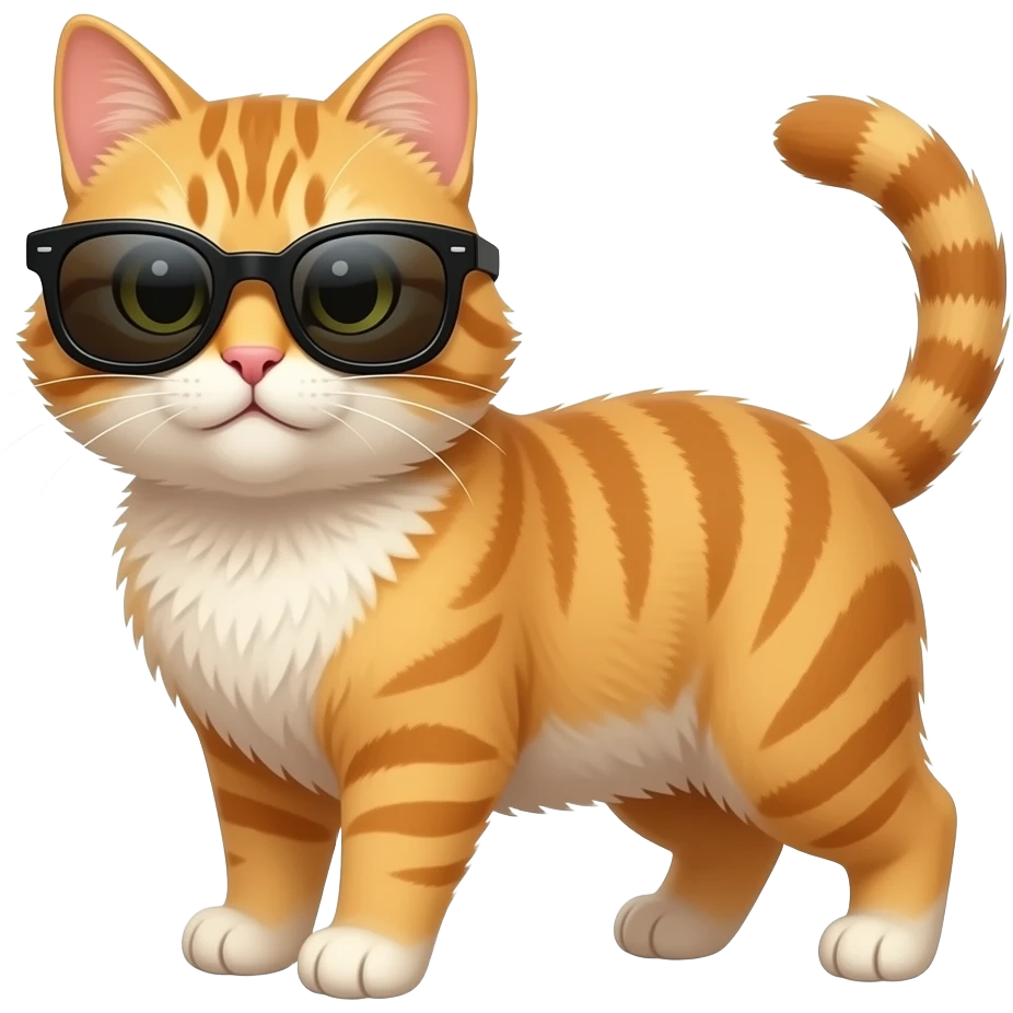 Cat wearing sunglasses emoji