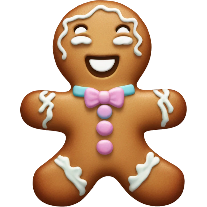 Pastel gingerbread man emoji