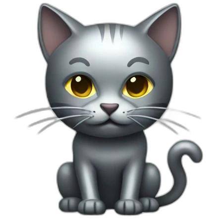metal cat emoji