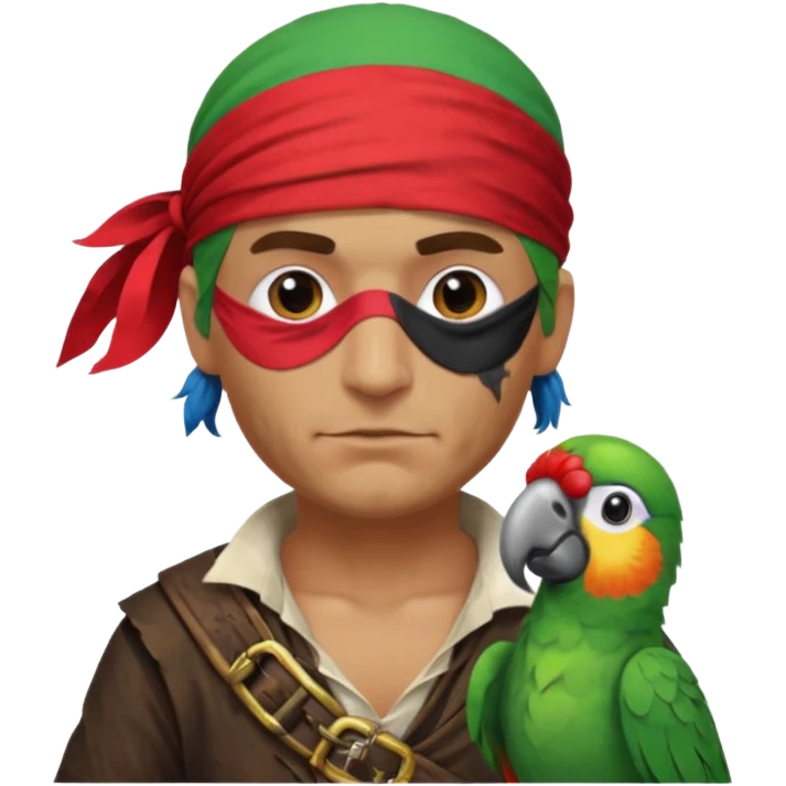 pirate and parrot emoji