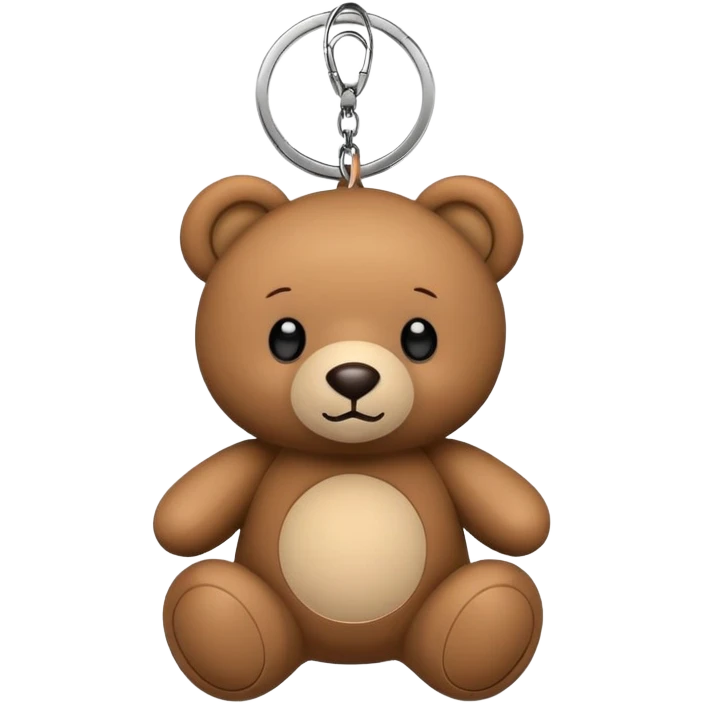 Teddy bear keychain  emoji