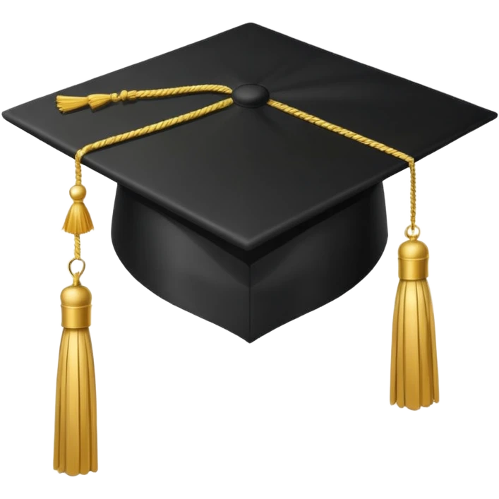 a graduation cap emoji