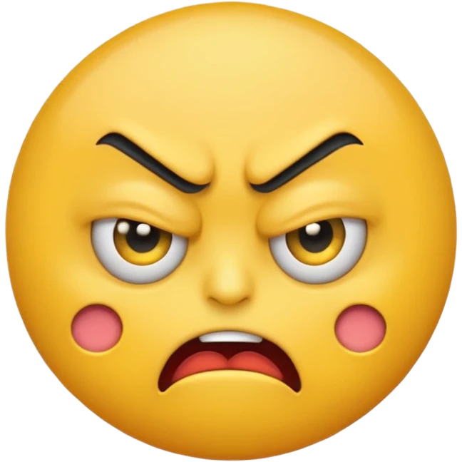 A mix or an angry emoji and eye roll emoji  emoji