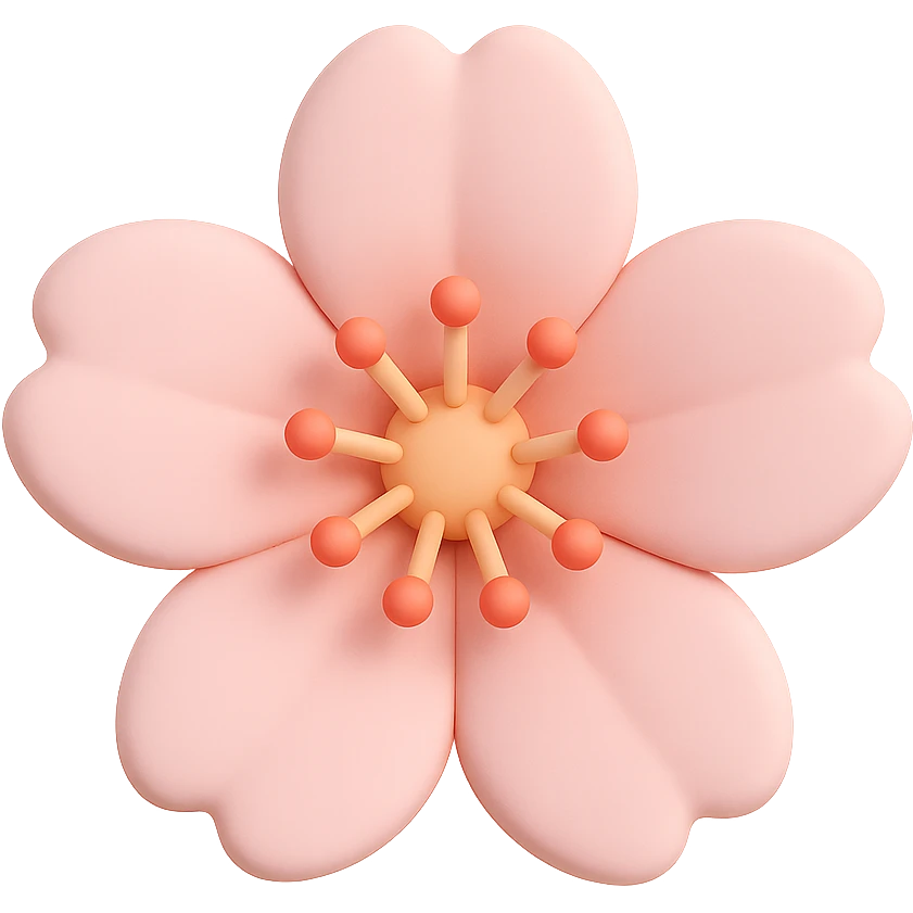 sakura cherry blossom flower, remove background emoji