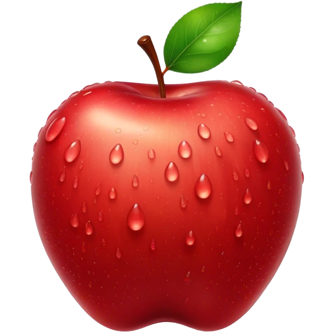 Cinematic crisp, shiny red apples, glistening under soft natural light, perfectly round with tiny water droplets, warm rich hues, highly detailed and fresh. emoji