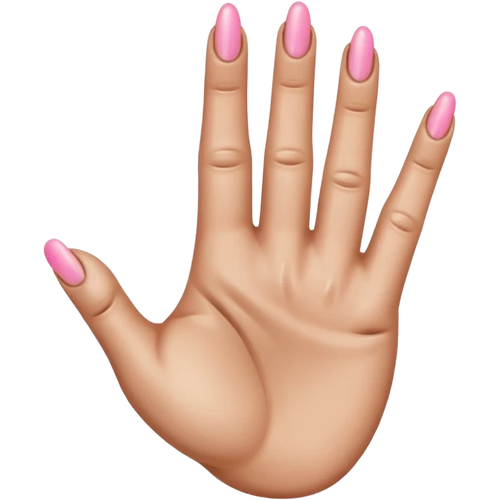 Emoji Hand with Ring finger folded down. The pointer and middle finger should look wet  and pinky finger look muddy.  emoji
