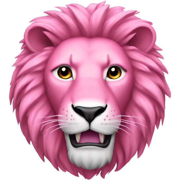 pink lion head  emoji