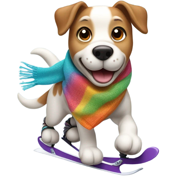 Dog ice scatting emoji