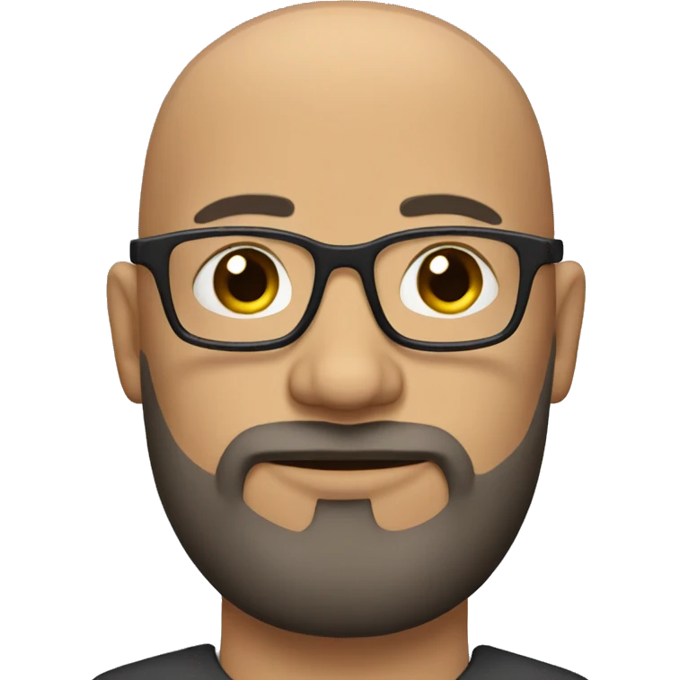 bald man with glasses and a beard emoji