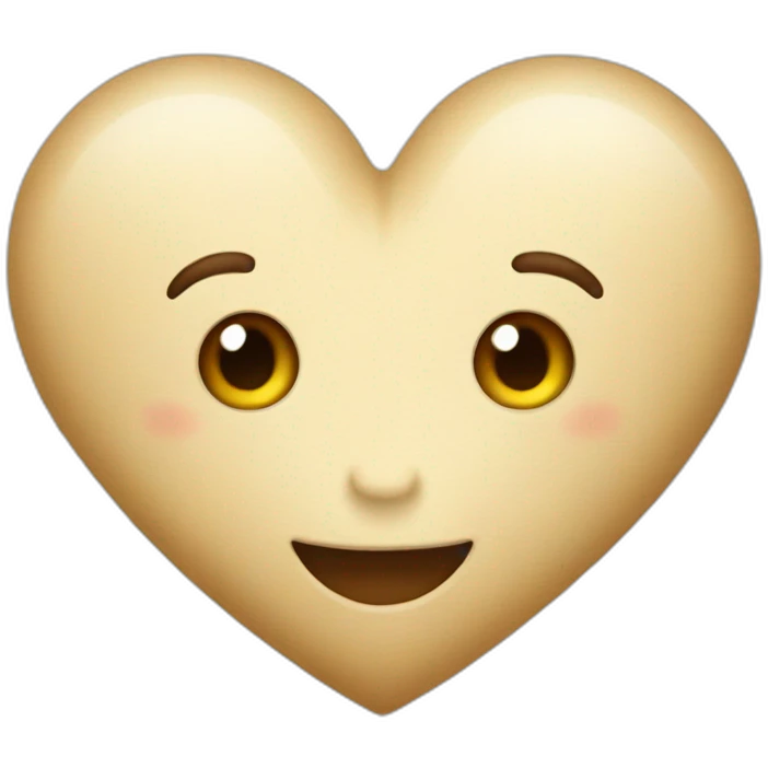 Coeur beige emoji