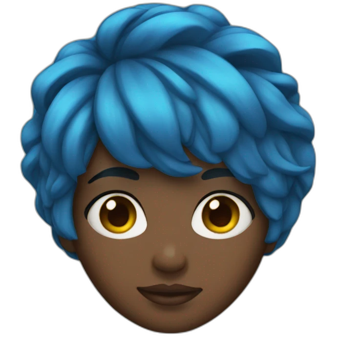 girl blue hair emoji