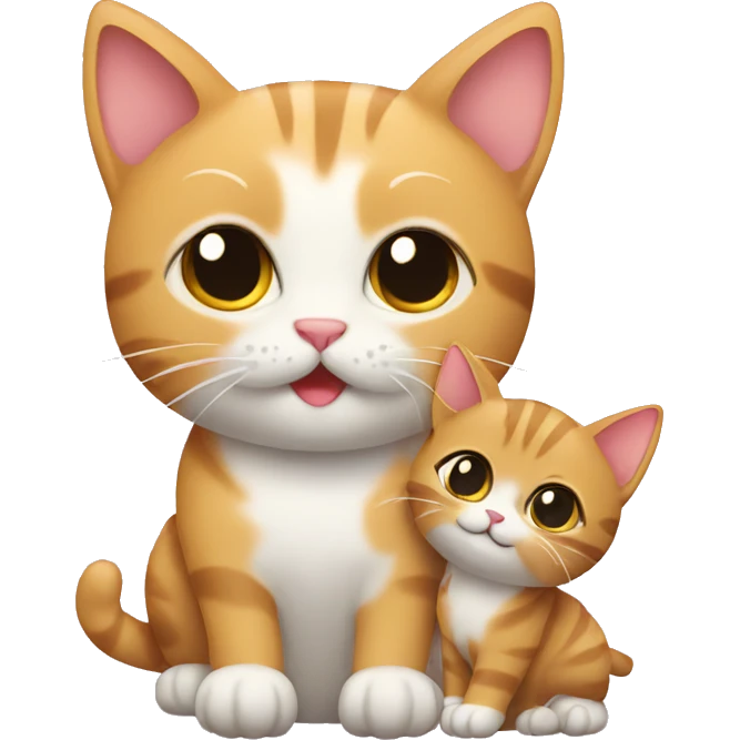 Cat with kitten  emoji