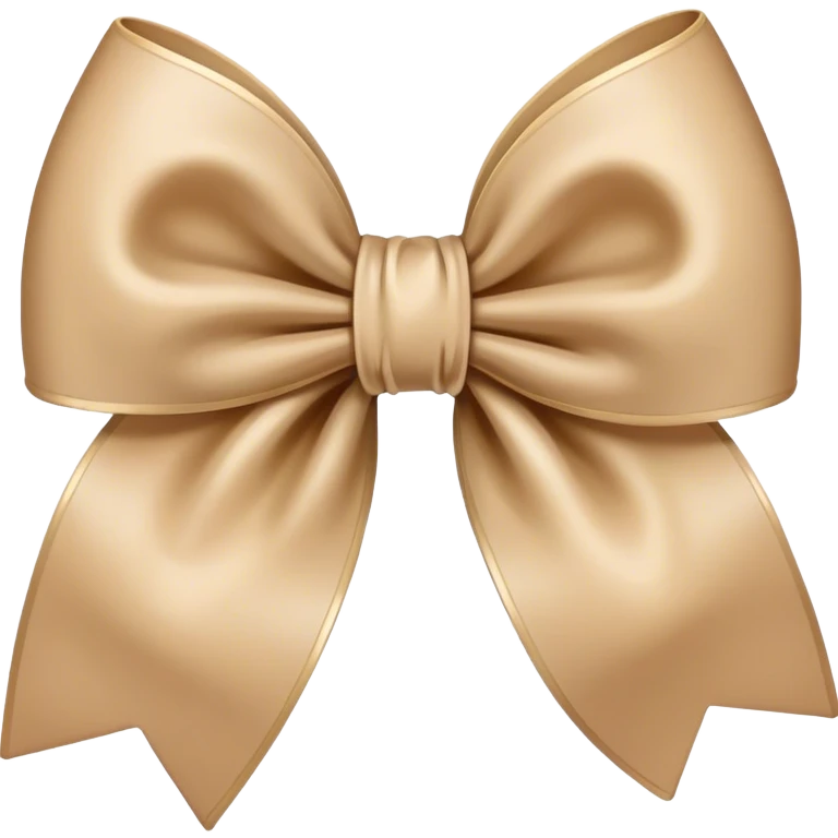 Beige bow emoji