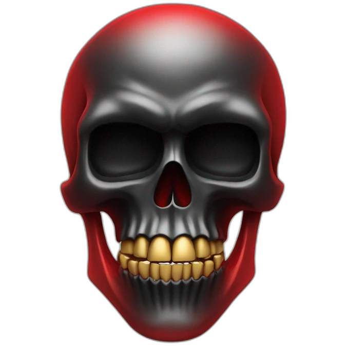 skull red and black emoji