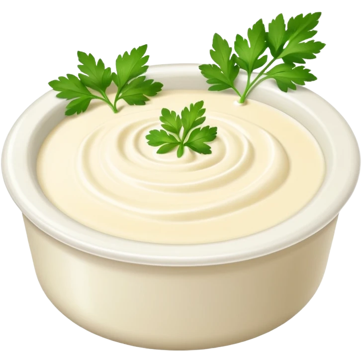 Cream cheese dipping sauce with coriander emoji