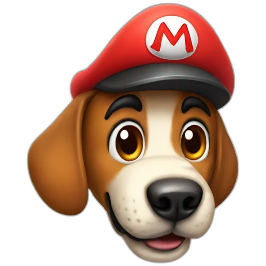 Mario on a dog  emoji