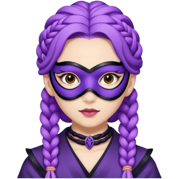 Rumi from K-pop demon hunters purple braid 1 emoji