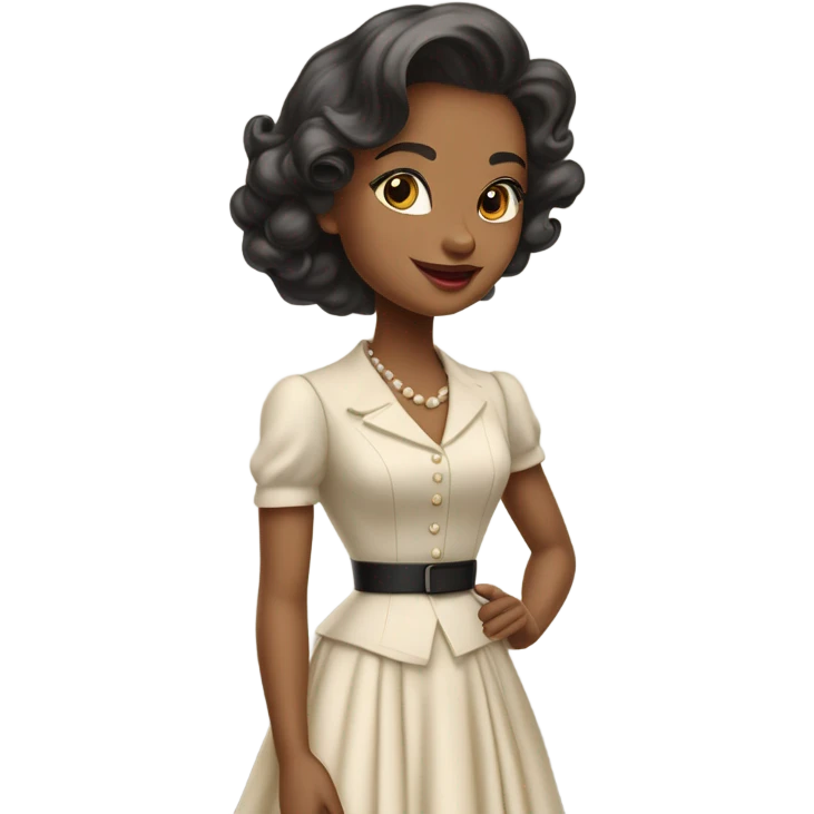 Vintage classy girl emoji