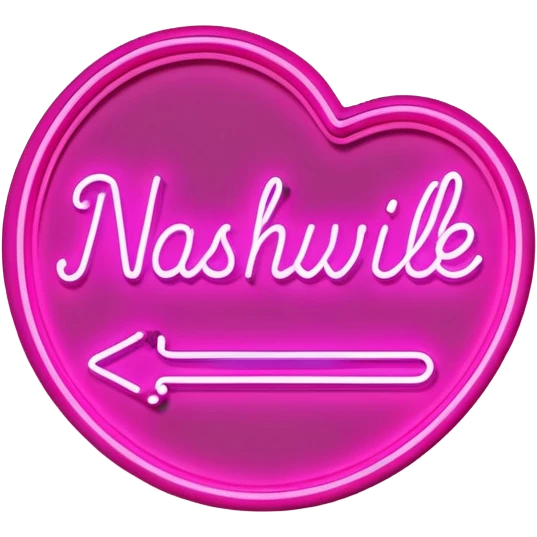 Nashville pink neon sign  emoji