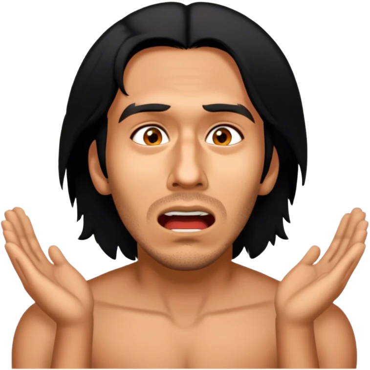 Scared latino man emoji