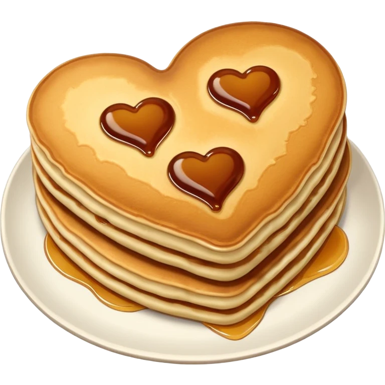 Heart shaped pancakes emoji