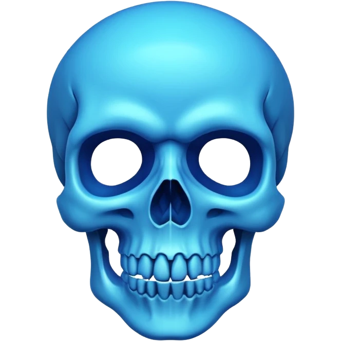 skull shape neon sign style emoji