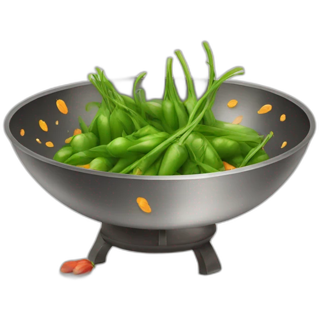 légumes dans un wok emoji