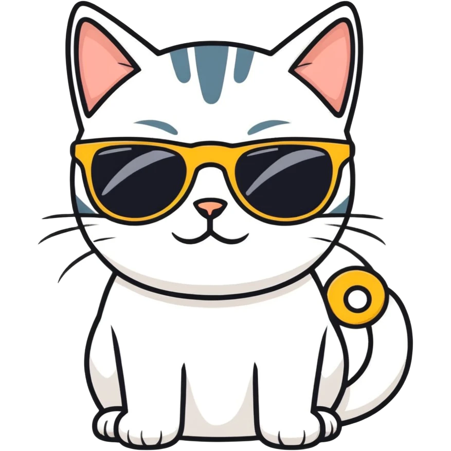 Cat with sunglasses emoji