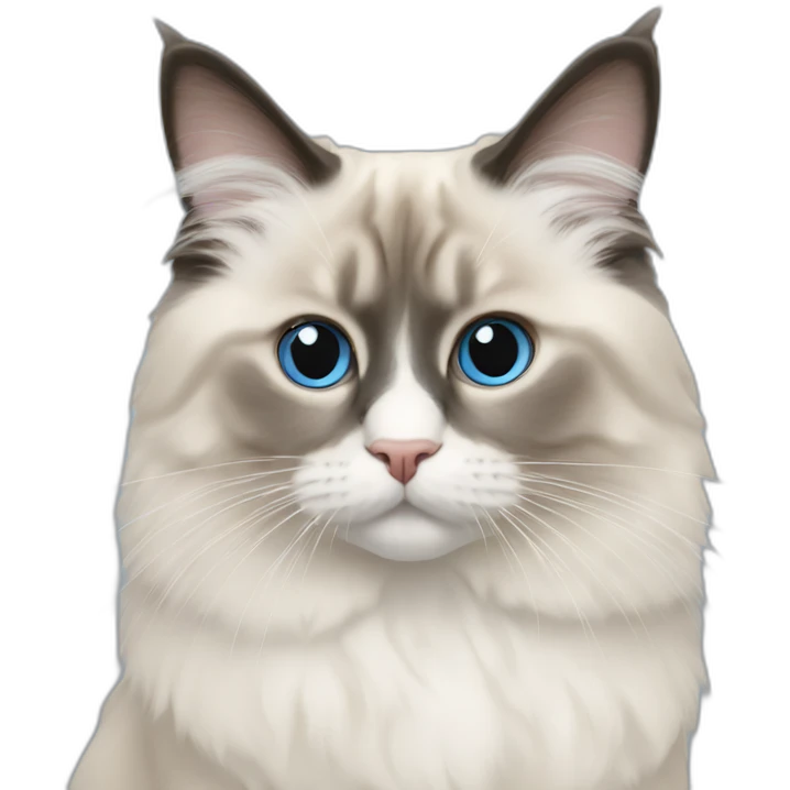 ragdoll blue mitted emoji