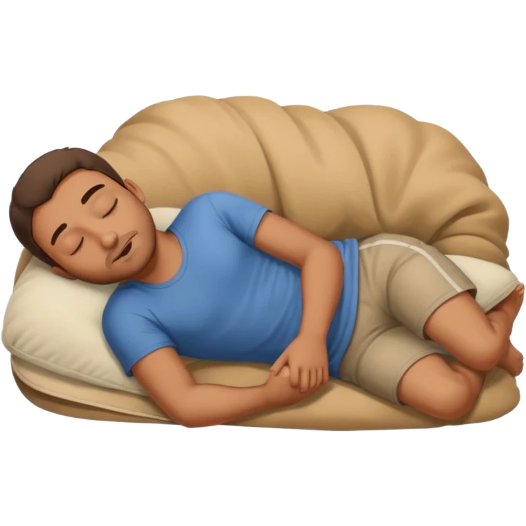 a man sleeping on ground emoji