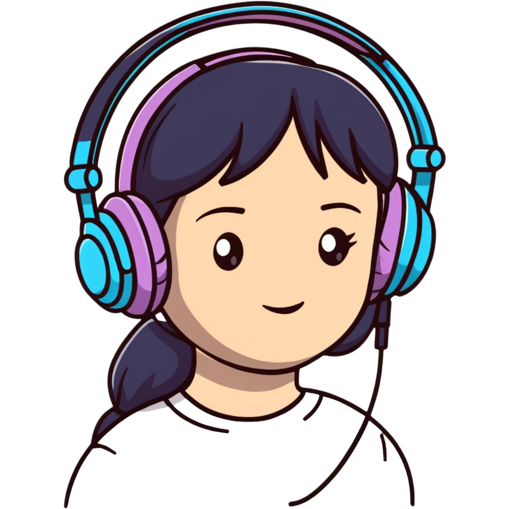 excited gamer girl in headphones emoji