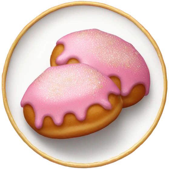 Pink beignets with glitter  emoji