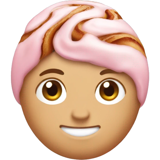 light pink cinnamon roll without a face emoji