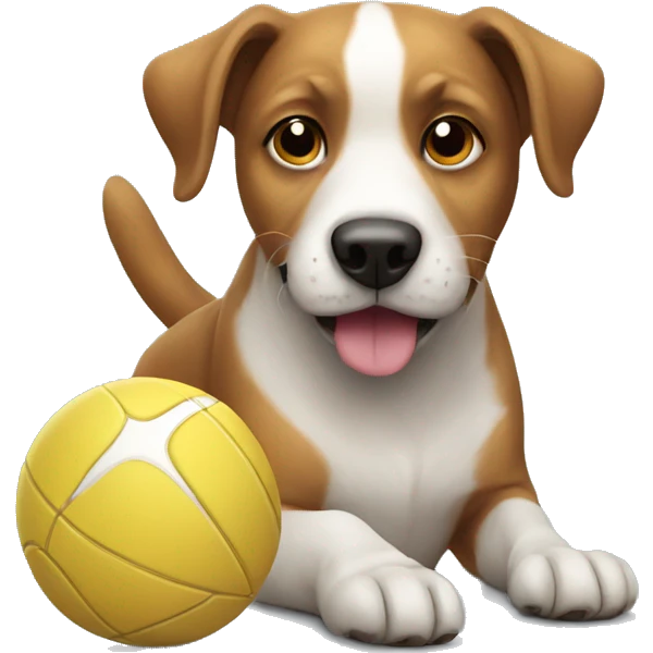 dog with a ball emoji