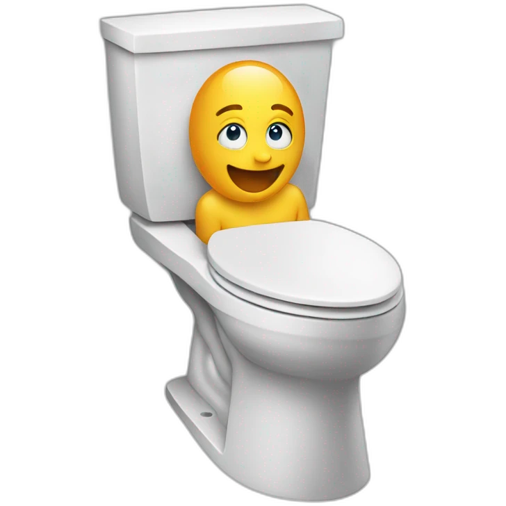 sitting on the toilet emoji