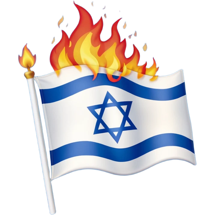 Burning israel flag emoji
