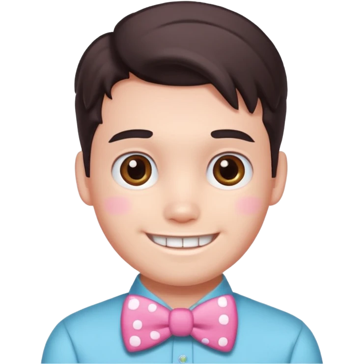 Handsome guy emoji like round IOS emoji more handsome plus hello kitty cute boy emoji