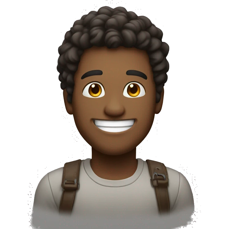 hombre joven sonriendo emoji