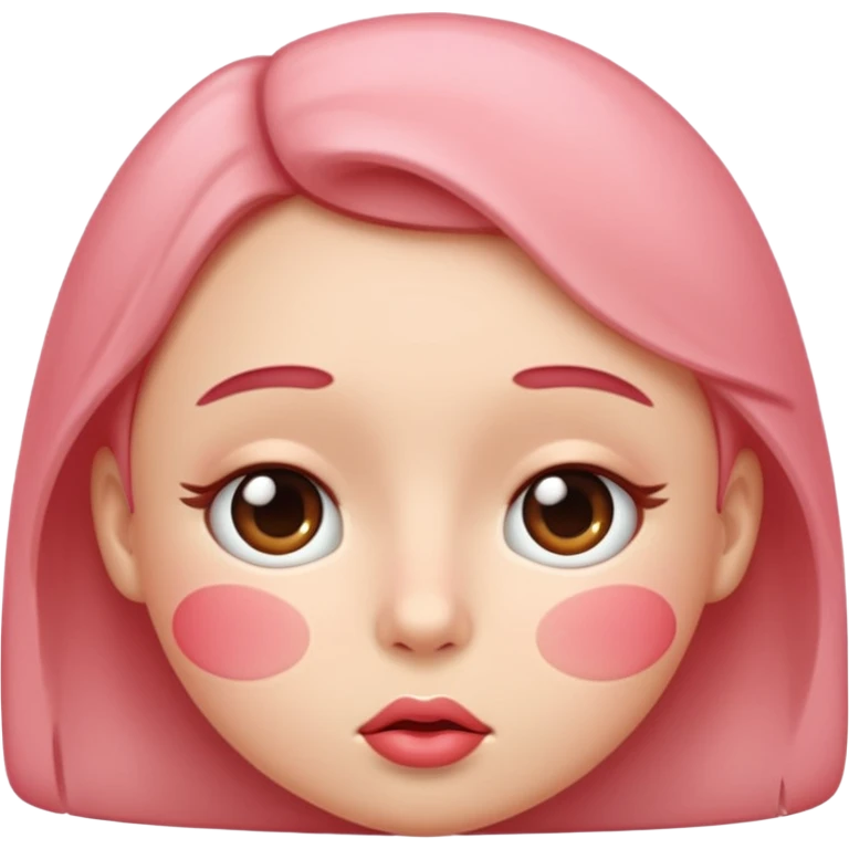 Kissing face emoji