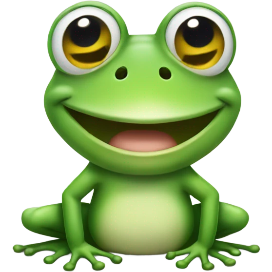 Frog smiling  emoji