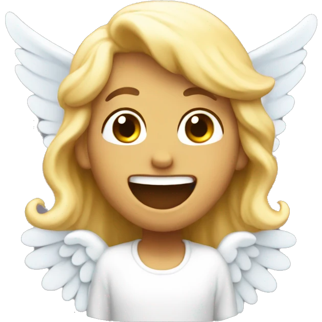 Angel laughing emoji