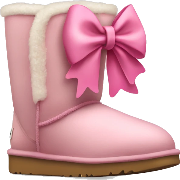 Ugg boot with pink bow emoji
