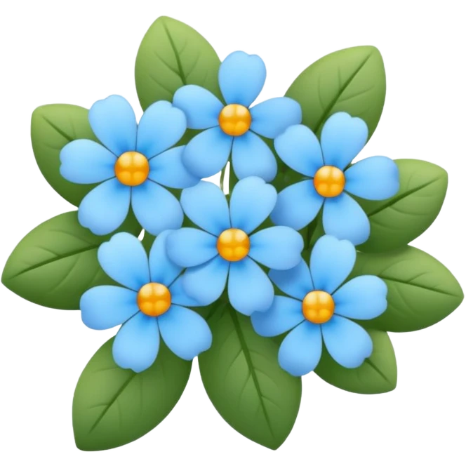light blue small flowers cute  emoji