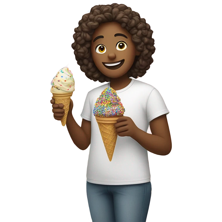 Eating ice cream emoji