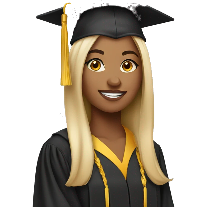 Graduation pic female emoji